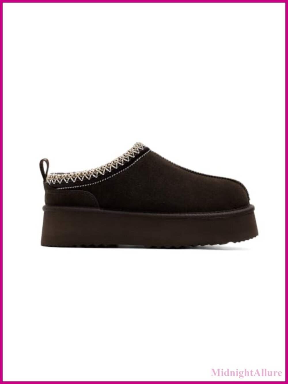 Genuine Suede Platform Slipper Memory Foam Ankle Snow Boots Slip-On